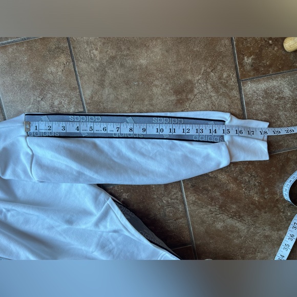 WHITE ADIDAS NIKE SWEATSHIRT WITH DETAILED SIDE SLIT, crew neck - Picture 11 of 11